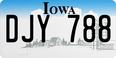 IA license plate DJY788