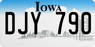 IA license plate DJY790