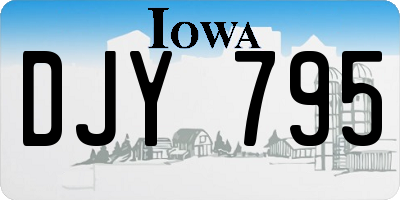 IA license plate DJY795