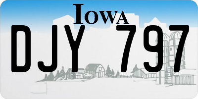 IA license plate DJY797