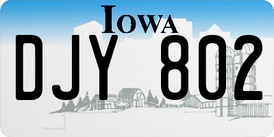 IA license plate DJY802