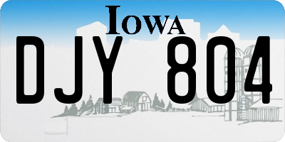 IA license plate DJY804