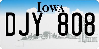 IA license plate DJY808