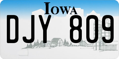 IA license plate DJY809