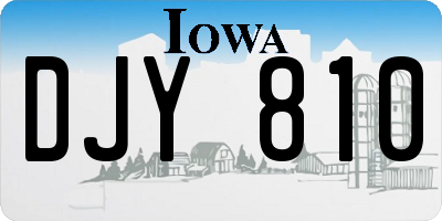 IA license plate DJY810
