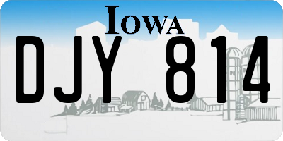 IA license plate DJY814