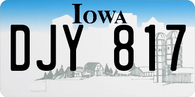IA license plate DJY817