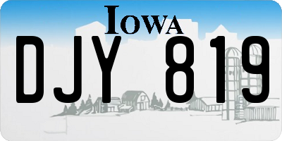IA license plate DJY819