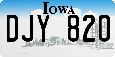 IA license plate DJY820