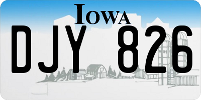 IA license plate DJY826