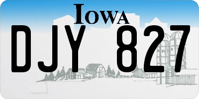 IA license plate DJY827