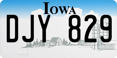 IA license plate DJY829