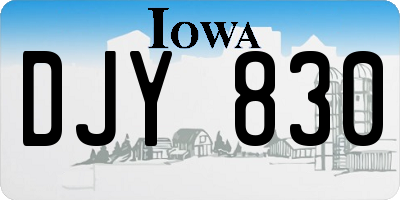 IA license plate DJY830