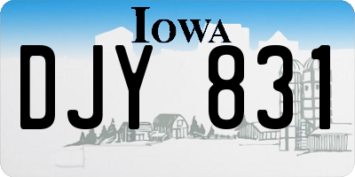 IA license plate DJY831