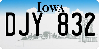 IA license plate DJY832