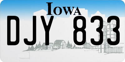 IA license plate DJY833