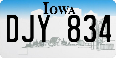 IA license plate DJY834