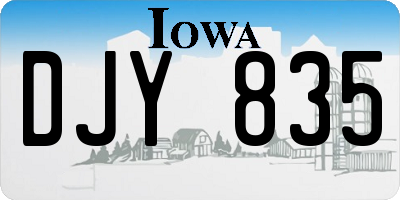 IA license plate DJY835