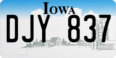 IA license plate DJY837