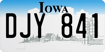 IA license plate DJY841