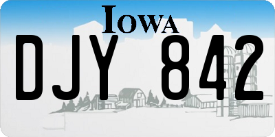 IA license plate DJY842