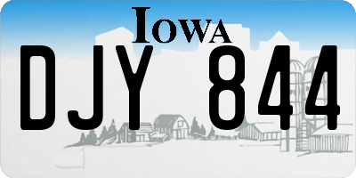IA license plate DJY844