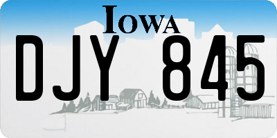 IA license plate DJY845