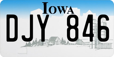 IA license plate DJY846