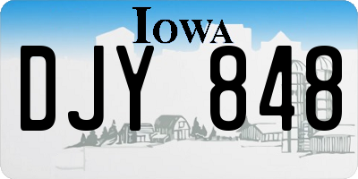 IA license plate DJY848