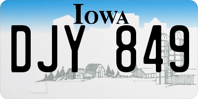 IA license plate DJY849