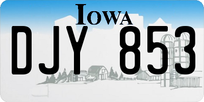 IA license plate DJY853