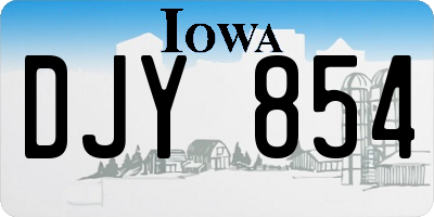 IA license plate DJY854