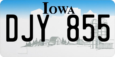 IA license plate DJY855