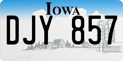 IA license plate DJY857