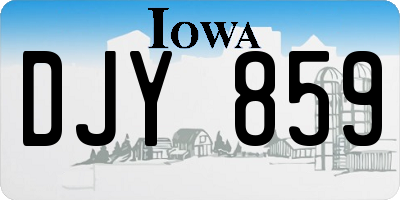 IA license plate DJY859