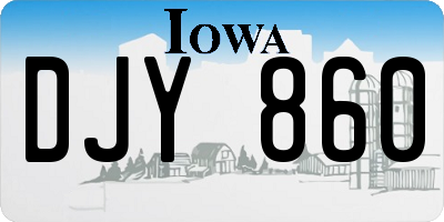IA license plate DJY860