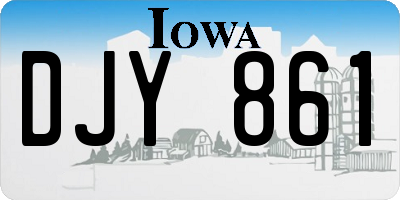 IA license plate DJY861