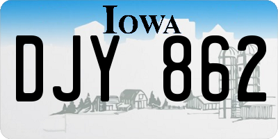 IA license plate DJY862