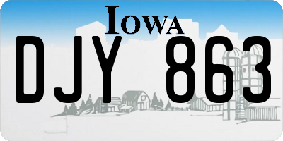 IA license plate DJY863