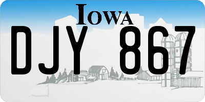 IA license plate DJY867