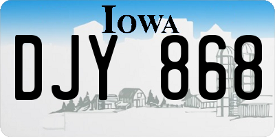 IA license plate DJY868