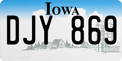 IA license plate DJY869