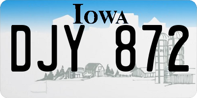 IA license plate DJY872