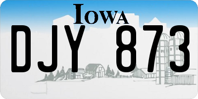 IA license plate DJY873