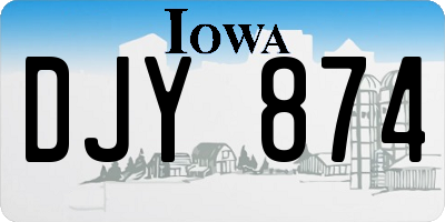 IA license plate DJY874