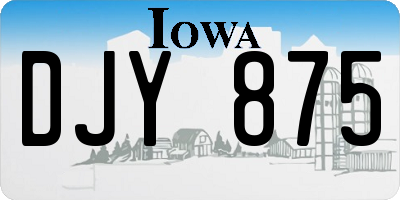 IA license plate DJY875