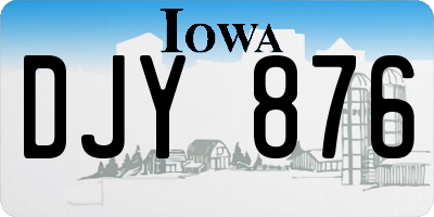 IA license plate DJY876