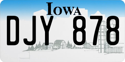 IA license plate DJY878