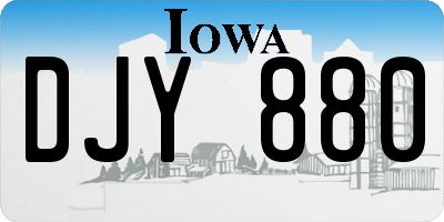IA license plate DJY880