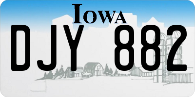 IA license plate DJY882